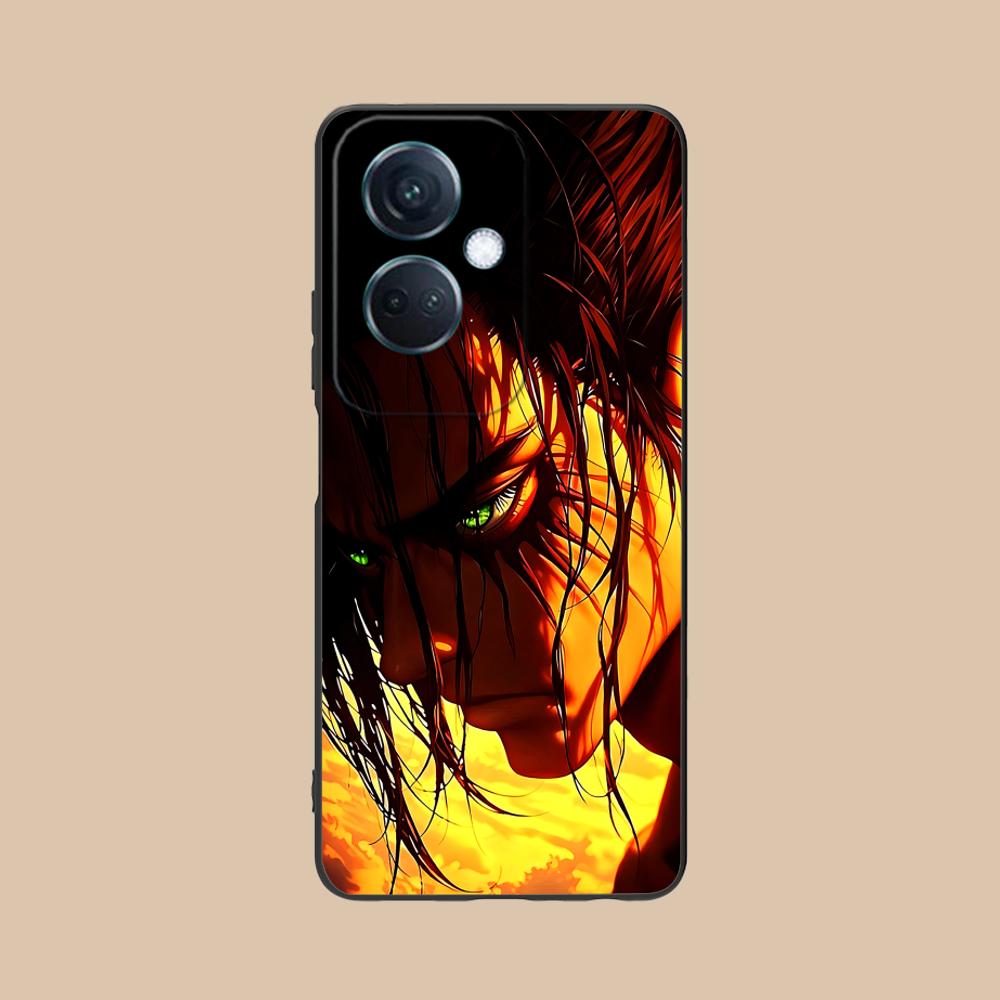 Матовый ТПУ чехол для мобильного телефона AOT Eren Yeager для OPPO Reno 14 13 12 11 10 9 8 7 6 5 F T Pro 5G Цветной печатный чехол