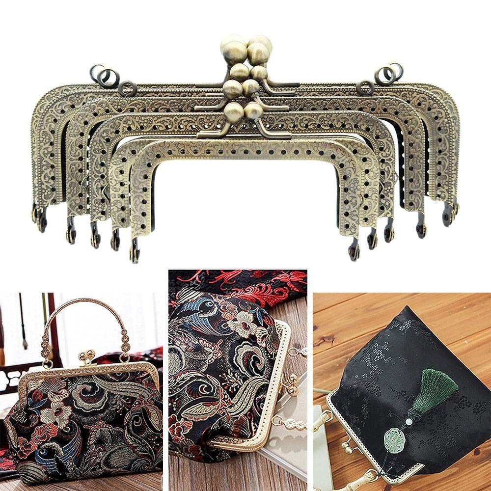 Bag Hardware Purse Frame Kiss Clasp Vintage Purse Frame Mini Bag Kiss Clasp Lock DIY Craft