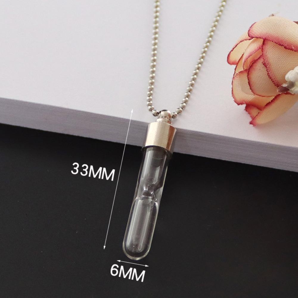 Ожерелье с заполняемым флаконом и цепочкой из шариков, ожерелье с подвеской в виде бутылки, новые ожерелья из стеклянных бутылок