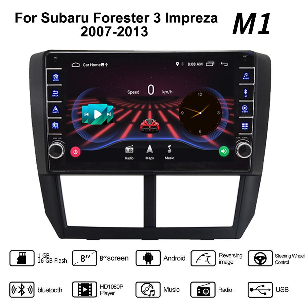Android для Subaru Forester 3 Impreza 2007-2013 с кнопкой, автомобильным радио, видео, мультимедиа, GPS-плеером, 1 + 16 ГБ