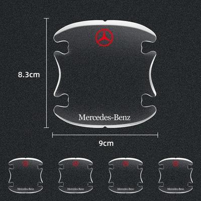 4 шт. Прозрачная наклейка на углубление ручки двери автомобиля для Mercedes Benz C180 C200 C260 C300 W108 W124 W126 W140 W168 W169 Аксессуары