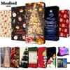 Чехол для Xiaomi Poco F7 F 7 с подставкой-книжка из кожи Merry Christmas Магнитный кошелек-защита Redmi Turbo 4 Pro