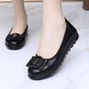 Удобные и универсальные туфли-лодочки с круглым носком на плоской подошве для женщин среднего и пожилого возраста, осенняя новинка, одинарные туфли на плоской подошве