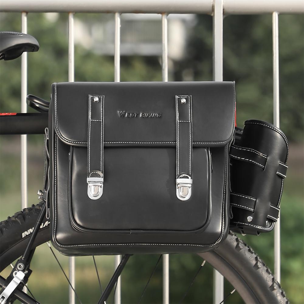 Кожаная сумка на заднее сиденье велосипеда в стиле ретро, ​​большая вместительная сумка на заднее сиденье велосипеда, универсальные сумки для велосипедных сидений
