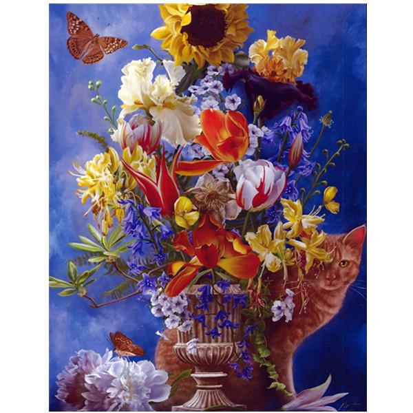 Алмазная вышивка яркий цветок 5D алмазная мозаика картина современный цветок вышивка крестиком