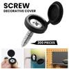 200 шт. интегрированных винтовых крышек, декоративных крышек, винтов, пластиковых защитных крышек