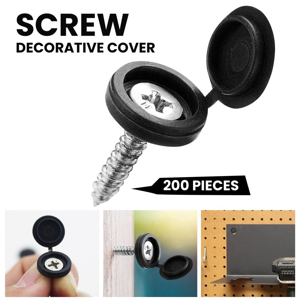200 шт. интегрированных винтовых крышек, декоративных крышек, винтов, пластиковых защитных крышек