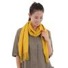 РАДУГА Большой Толстый Кашемир в Клетку Широкий x 180см 100% Палантин/Шарф (Длина 60 см, Желтый)