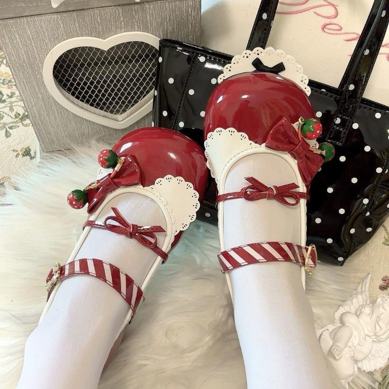 Туфли Sweet Cute Lolita Женские кожаные туфли 2026 Осень Новые женские туфли Мэри Джейн Простые универсальные женские туфли на плоской подошве повседневные