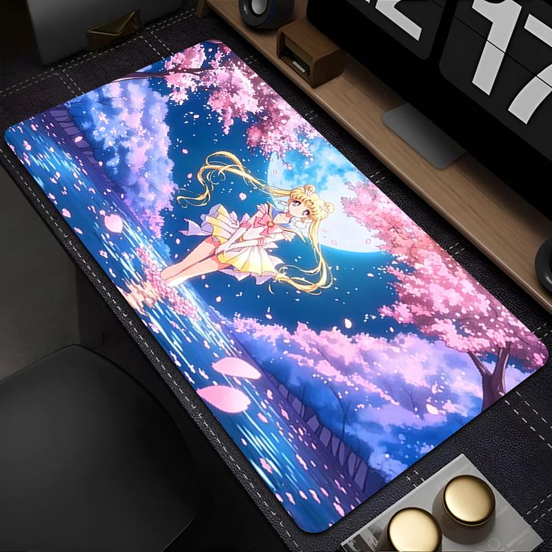 Office Mouse Pad S-Sailor Moons kawaii Desk Mat Laptop Accessories Anime Carpet Gamer Keyboard Mousepad Non-Slip XXXL Mouse Mats