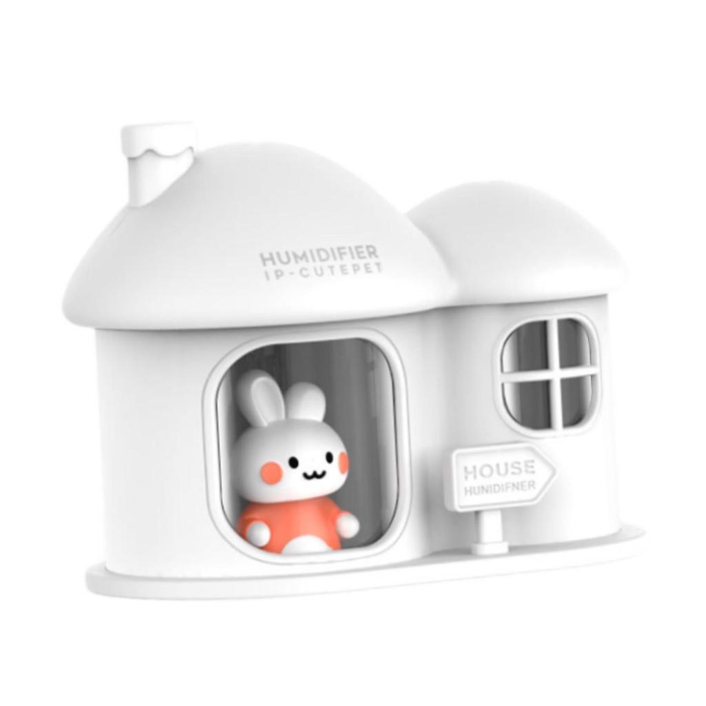 Увлажнитель воздуха в форме домика, 2 режима распыления, диффузор для эфирных масел, портативный маленький увлажнитель для гостиной, фермерского дома, офиса, подарок, СПА