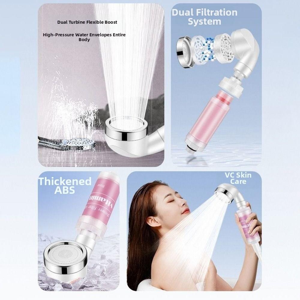 Лавандовая душевая лейка Фильтр для воды Дехлорирование Антиизвестковый Ароматизатор для душа Смешанный с витамином C Фильтр примесей