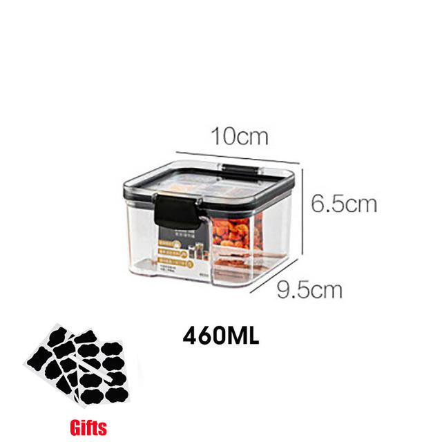 Контейнеры для хранения продуктов, пластиковые банки, герметичные банки, кухонный ящик для хранения, прозрачный контейнер для лапши, специй, круп, органайзер