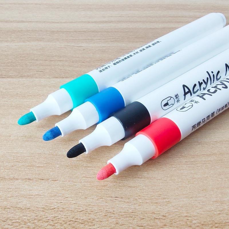 36-Color Acrylic Markers for Primary School Art Projects: Multi-Color Pens for Journaling and Coloring