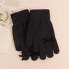 New winter products five fingers solid color warm knitted gloves women's bow student cold-proof wool gloves