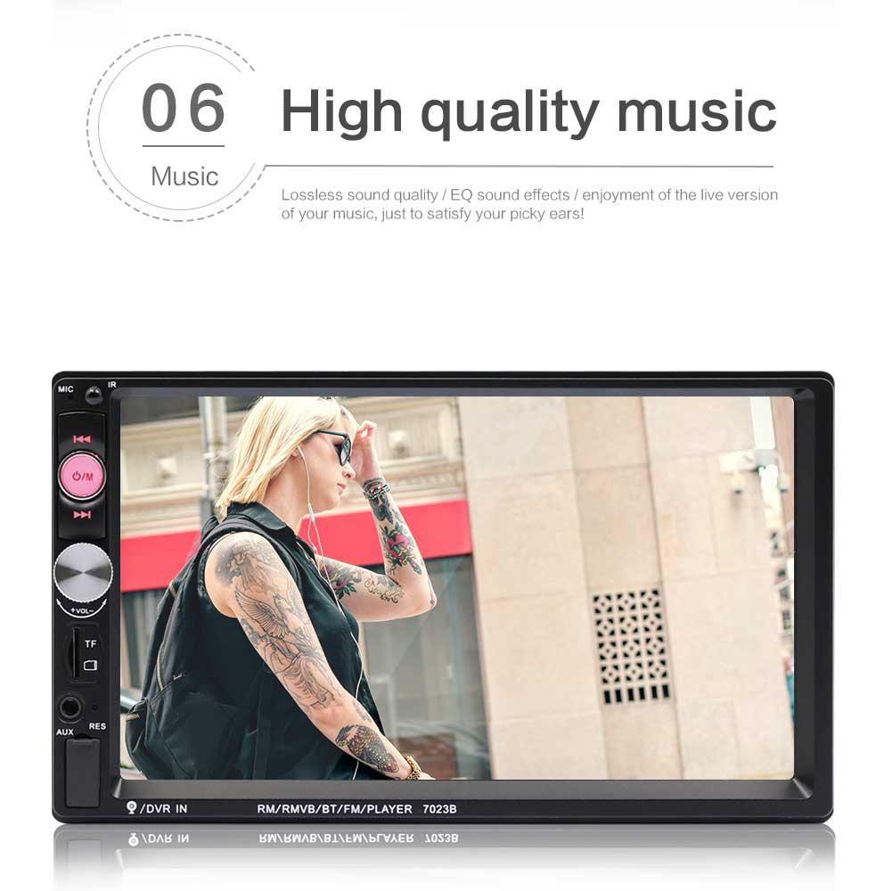 7023B 7-дюймовый Bluetooth-радио, аудио, 2Din, автомобильный видеоMP5-плеер с камерой заднего вида Электронное Королевство