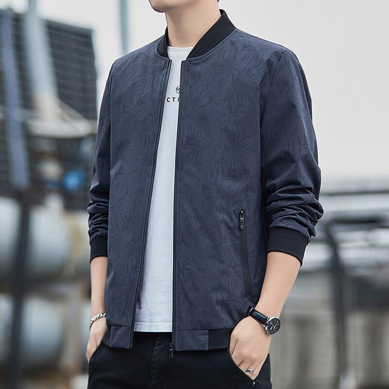 Весенняя и осенняя новая куртка мужская с воротником-стойкой повседневная куртка мужская весенне-осенняя дышащая молодежная облегающая трендовая мужская одежда