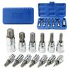 13PCS 1/4" 3/8" 1/2" Drive Tamper Proof Torx Star Bit Socket Kit Set W/Case