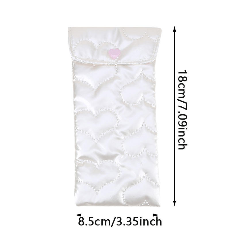 Портативный чехол для очков с бантиком и сердечком, чехол для очков для чтения, мягкий дорожный чехол от царапин для солнцезащитных очков для женщин и мужчин