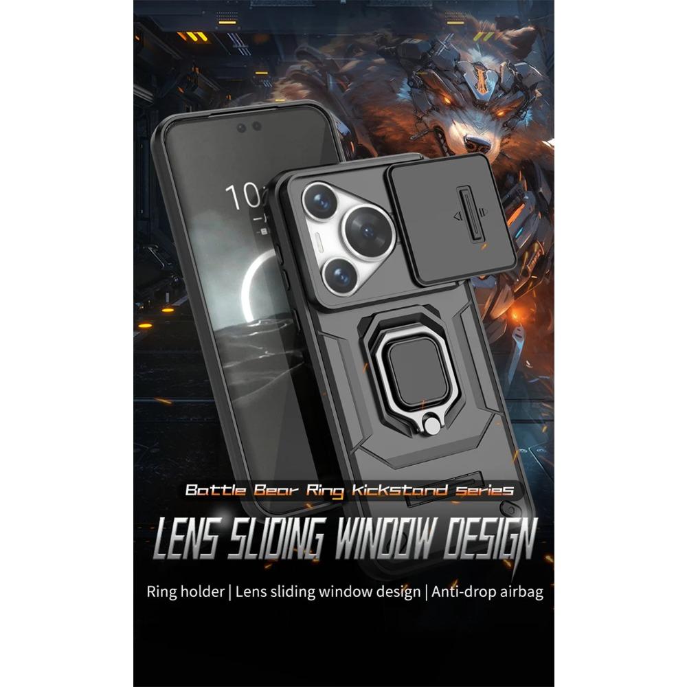 Armor Shockproof Case for Honor 200 Lite Protective Cover for Honor 200 Pro Ring Magnetic Holder Business Full Protection Cover