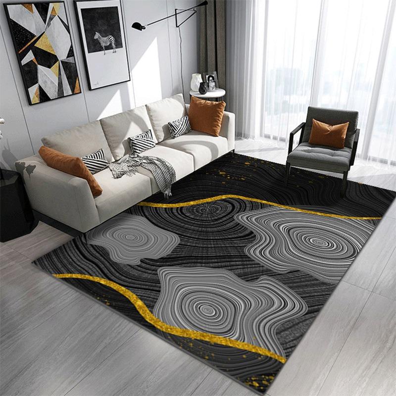 Europe Style Geometry Stripe Carpet Living Room Sofa Bedroom Bedside Study Kitchen Entrance Door Rug Non-slip Modern Decor Mat