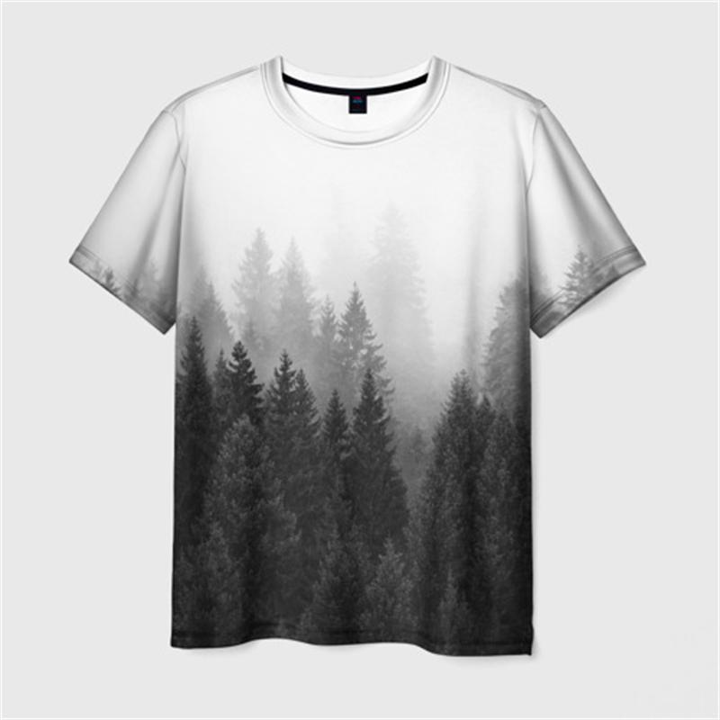Summer Casual Cartoon Graphic T-shirt Unisex Hawaii Fun 3D Print Loose Breathable Short Sleeve T Shirts Palm Tree Funny Tees