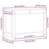 823545 vidaXL Storage Box White 60x32x45.5 Cm Solid Pine Wood