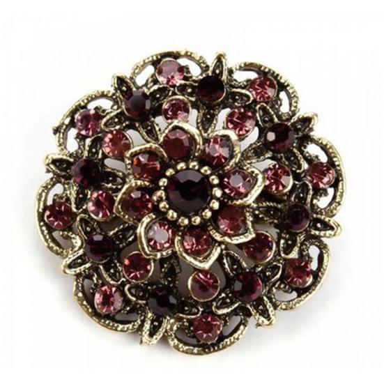 Elegant Women Brooch Flower Shape Ornaments To Break Not Easy