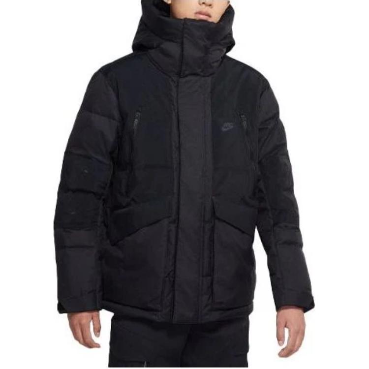 Nike Down Jackets Men's Black Hooded Moderate Other DD6981-010