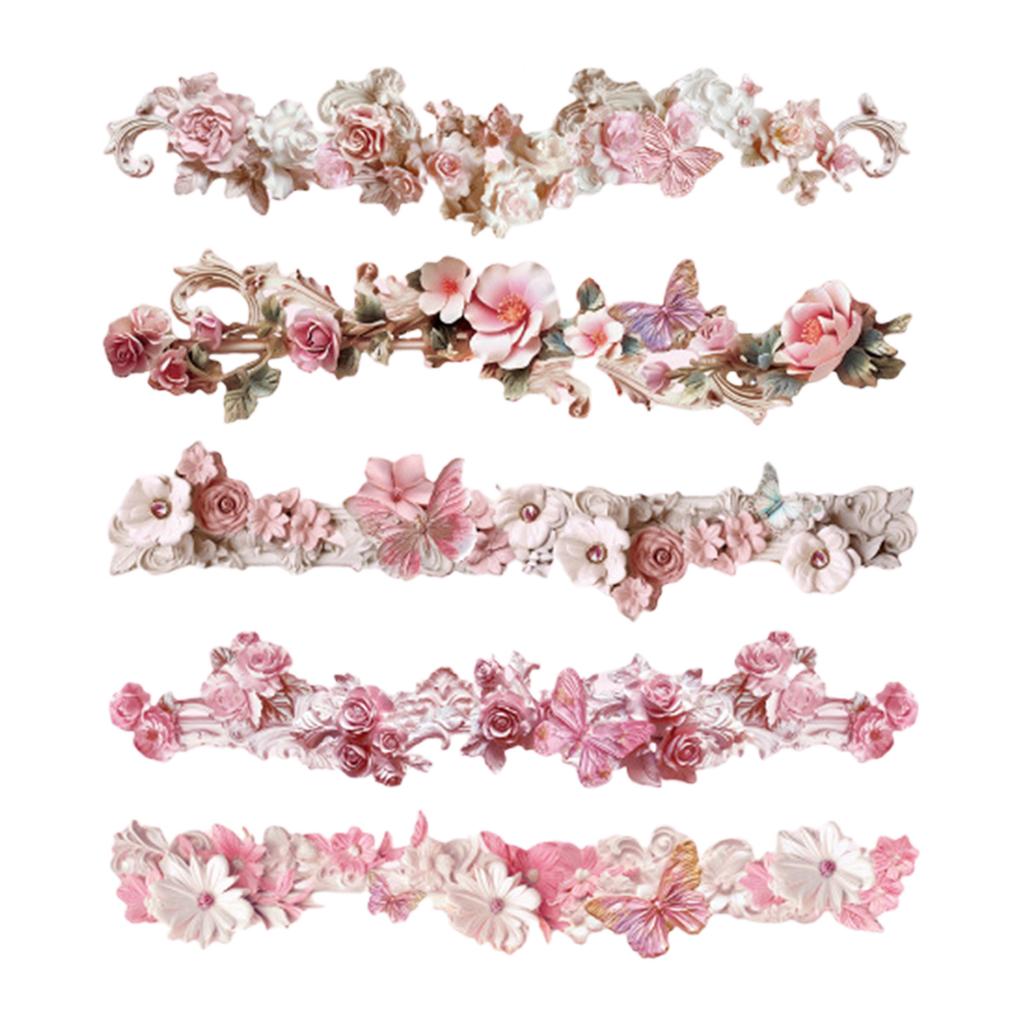 10 шт. Декоративная наклейка с цветочным бордюром, самоклеящаяся наклейка для скрапбукинга, ежедневника, чехла для телефона, фотоальбома