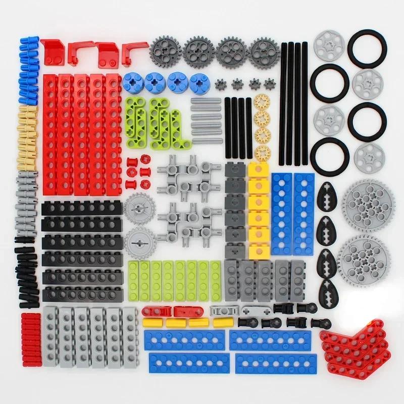 Non-Toxic Moc Building Blocks Technical Parts Pin Liftarm Studless Beam Axle Plug Connector Panel Gear Compatible Intellectual Toy