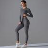 New Naked Skin Friendly Long Sleeve Yoga Clothing, High Strength Fitness Clothing, Pilates Running Sports, Long Sleeve Top Set