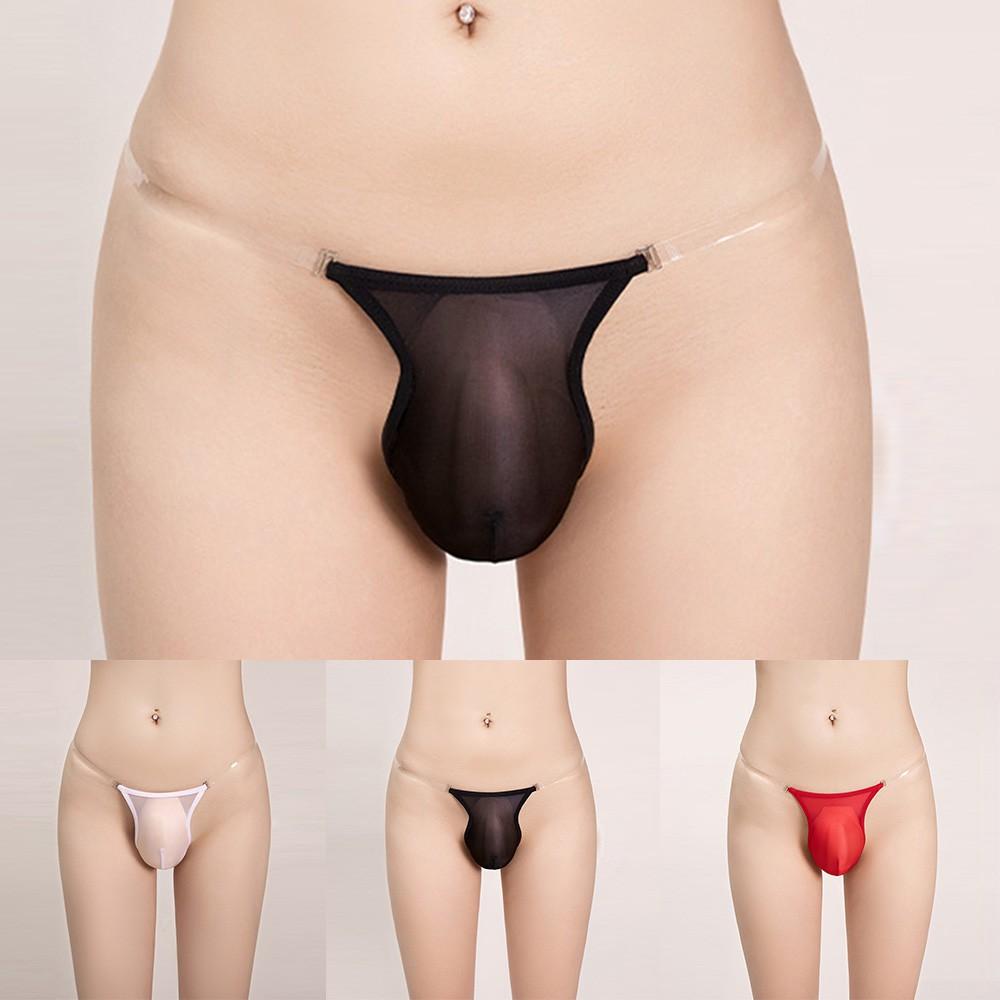 Прозрачные мужские трусы, удобные эластичные стринги