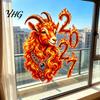 Holiday Party Window Supplies Chinese New Year Stickers, 2027 Goat Static Clings, Decorations Reusable Lunar Xmas Decor for Home Shop Decoration Easy