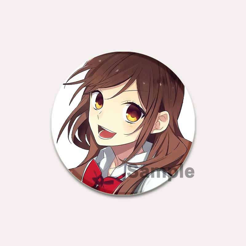 32/44/58 мм Love Anime Horimiya Значки на рюкзаке Аксессуары Miyamura Izumi Hori Kyouko Мультфильм Броши для одежды Сумка Декор Подарки Булавки