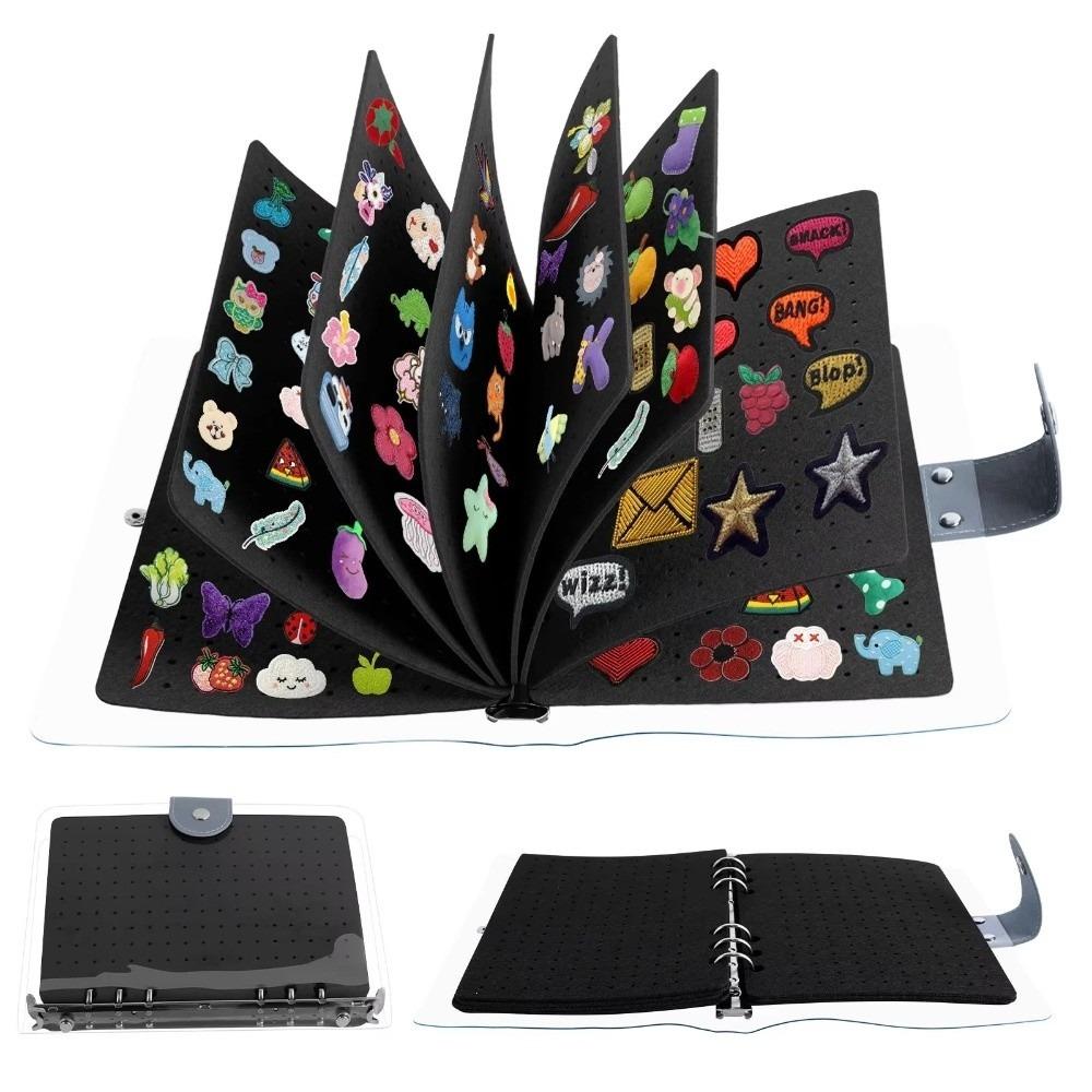 Dust-proof Felt Brooch Storage Book 8 Pages Badges Collection Book Medal Organization