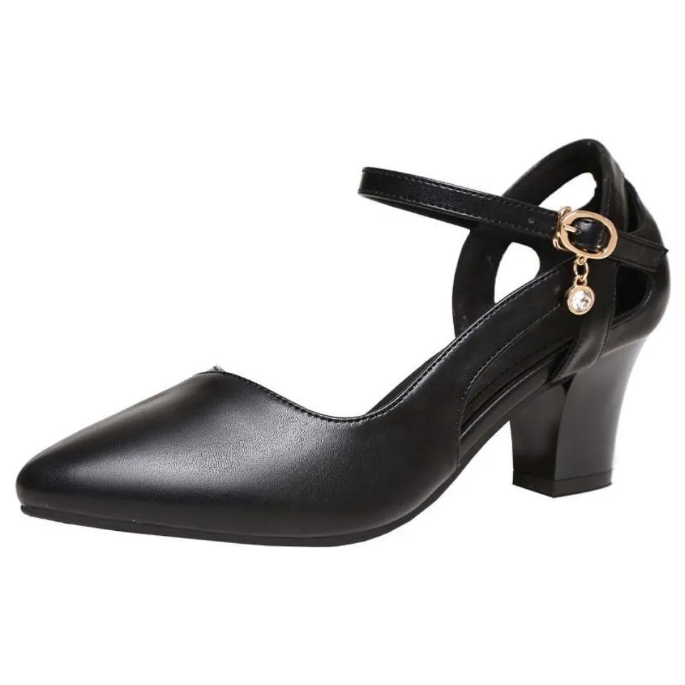 Cresfimix Sapatos Femininas женские симпатичные черные весенние офисные туфли из искусственной кожи на квадратном каблуке женские модные туфли-лодочки Zapatos De Mujer A288