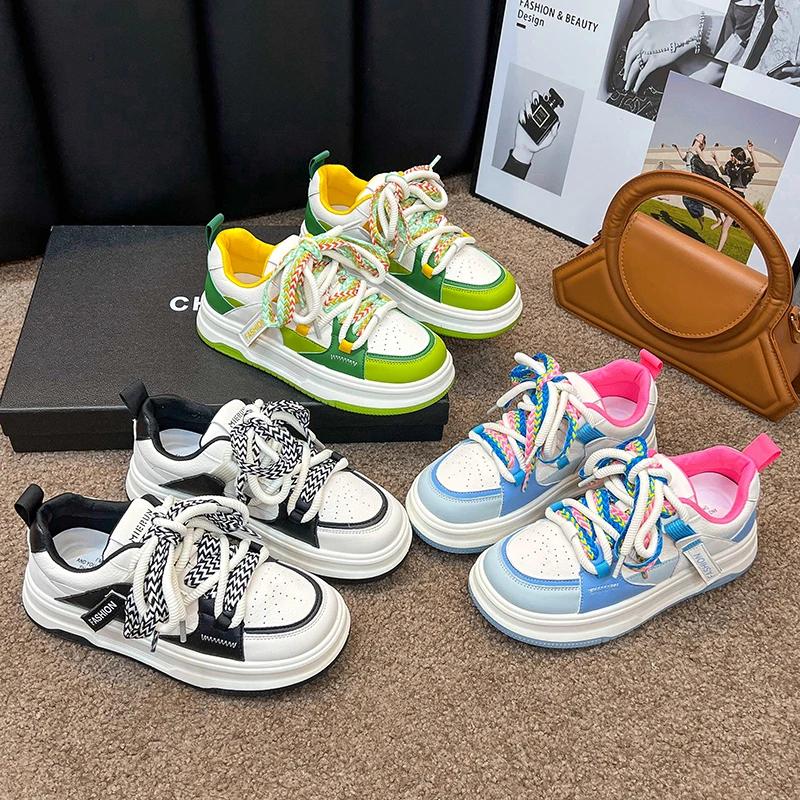 Новые весенне-осенние красочные модные женские спортивные туфли на платформе, хит продаж, женская вулканизированная обувь, кроссовки для ходьбы на открытом воздухе