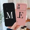 Чехол для Poco M4 Pro 4G 5G Модный с буквами Задняя крышка для Poco M 4 Полная защита Мягкий жидкий силикон Простой протектор для телефона