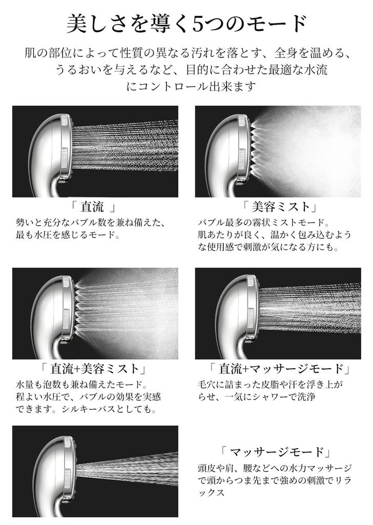 Shower Micro Nano Water High Cleaning Water Stop At Shower Pore Dirt Beautiful Moisturizing Micro Bubble Shower Mode Head, Bubble, Saving, Power,