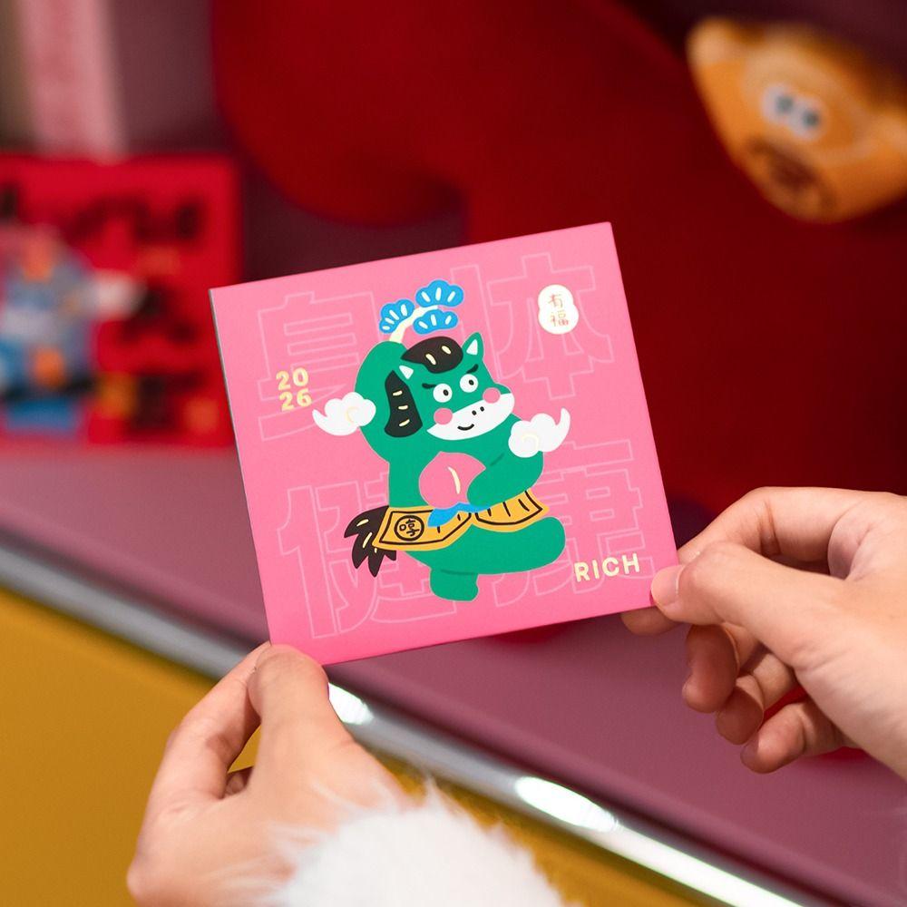 Hot Cute 2026 Horse Year Red Envelopes Zodiac Horse Pattern Chinese Style Red Packet New Year Supplies Party