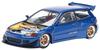 POP RACE Pandem Civic EG6 Metallic Blue Open Bonnet Finished Model PR640174 1/64