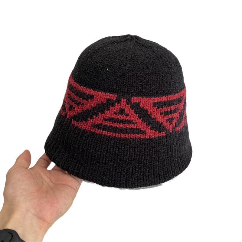 Fashion Commuter Milliner Autumn and Winter New Wool Knitted Bucket Hat Basin Hat Warm Bucket Hat