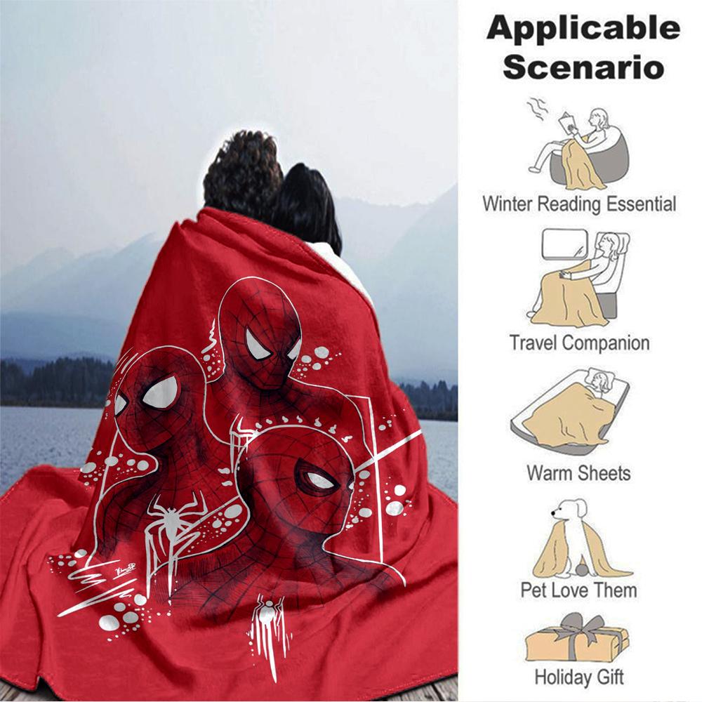 Spiderman Triumphant Return Blanket Soft Throw Blanket For Home Bedroom Bed Sofa Travel Office Solid Christmas Blanket