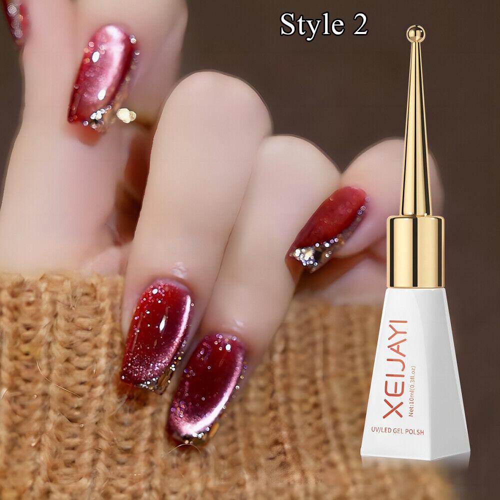 Магнитный гель-лак Aurora Crystal Cat Eye Gel Polish для ногтей, замачиваемый УФ-гель для ногтей