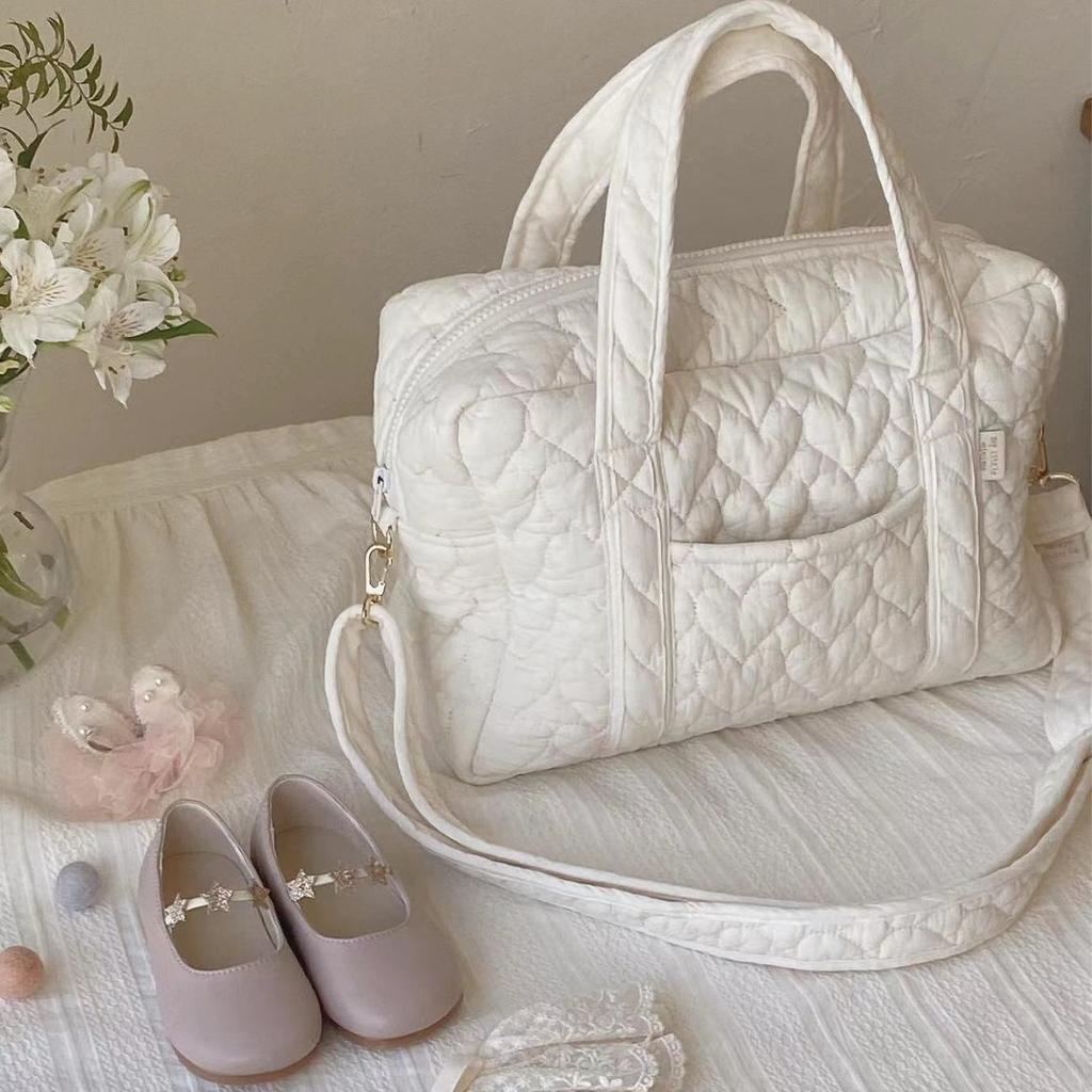 Сумка для мамы большой вместимости с сердечком, кроссбоди, сумка для подгузников, легкая, многофункциональная, дорожная сумка-тоут для малыша