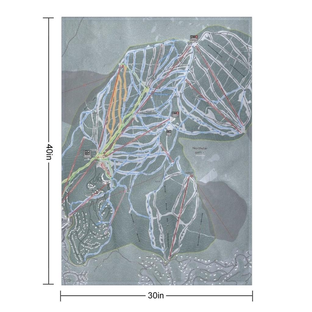 Northstar Resort Trail Map Throw Blanket Hairy Sofa Quilt Cute Plaid Travel Blankets