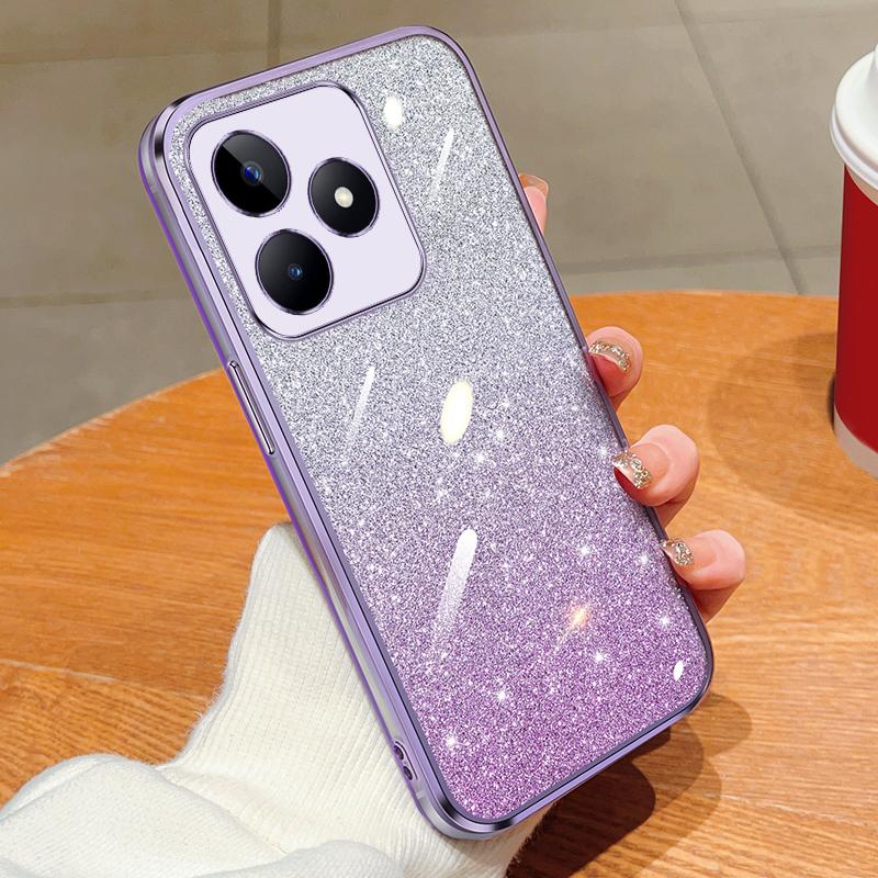 Для Realme Note 50 Note50 RMX3834 чехол из мягкого силикона с кромкой, блестящий чехол из ТПУ для телефона, задняя крышка