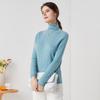 Zhaojun Women's High-Neck Cable Knit Rhinestone Cashmere Sweater