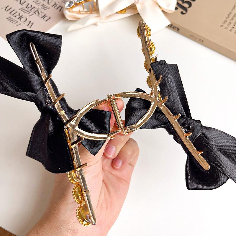 Новый 13 см Роскошный Хрустальный Лук Коготь Для Волос Модные Металлические Заколки Для Волос Шпилька Модные Блестящие Аксессуары Для Волос Для Женщин Головные Уборы Подарок